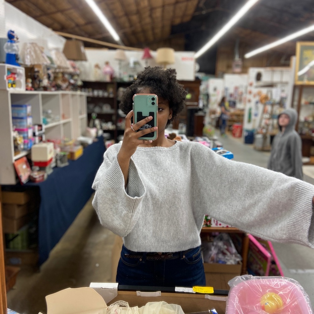 Cropped Forever 21 Bell Sleeve Sweater